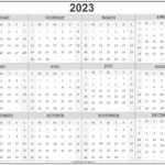 2023 Year Calendar Yearly Printable 2023 Calendar Blank Printable