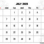 2025 Calendar Printable PDF With Holidays Template Free