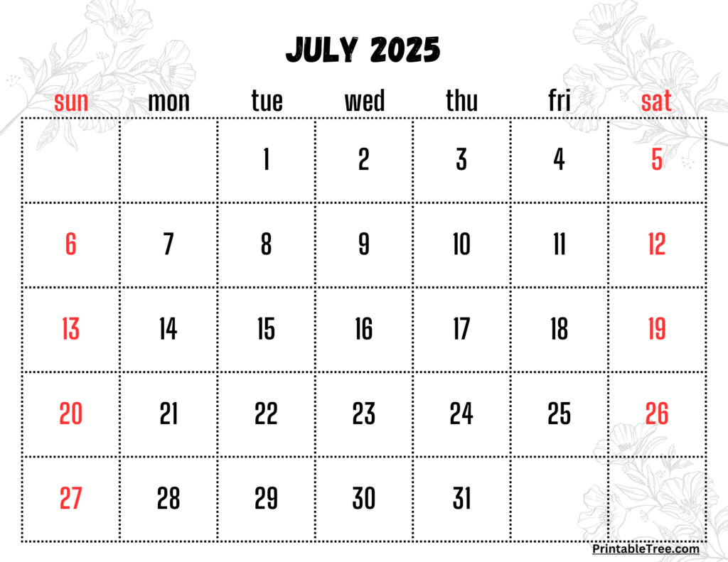 2025 Calendar Printable PDF With Holidays Template Free