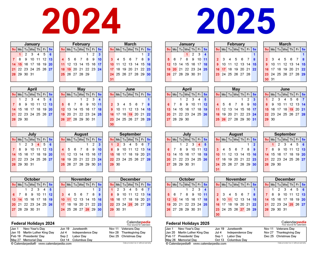 2025 Year Calendar