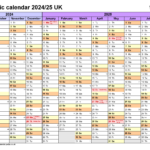 Academic Calendars 2024 2025 Free Printable Pdf Templates Two Year For