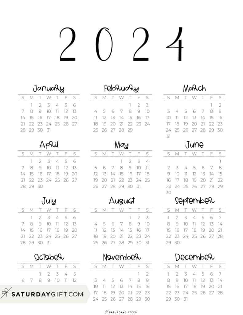 Calendar At A Glance 2024 April 2024 Calendar With Holidays