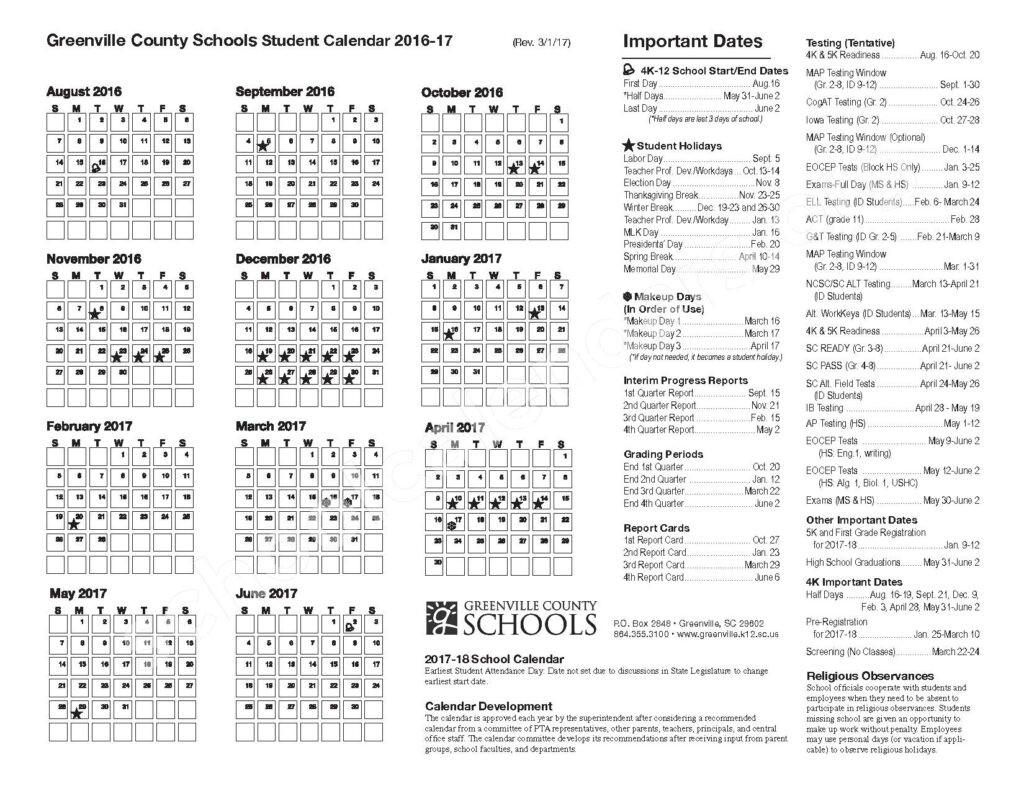 Calendar Greenville County Schools 2024 Schoolcalendars