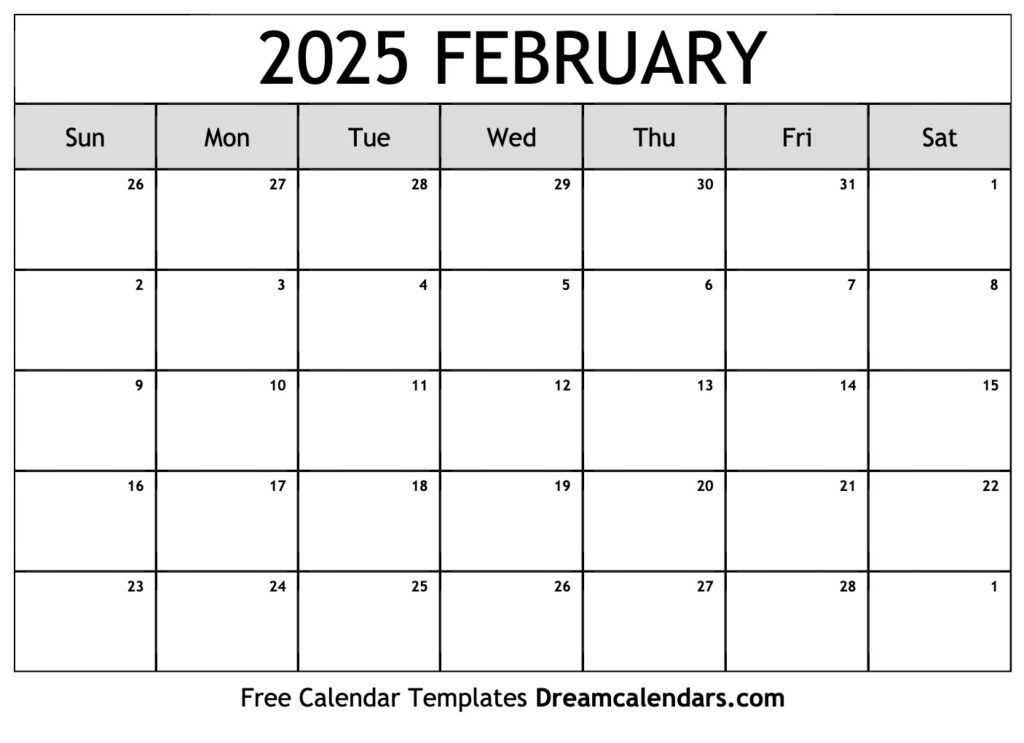 Feb 2025 Calendar