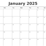 January 2025 Blank Calendar To Print 2020 Gert Rebbecca