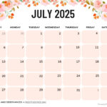 July 2025 Printable Calendar 52 Free PDF Printables