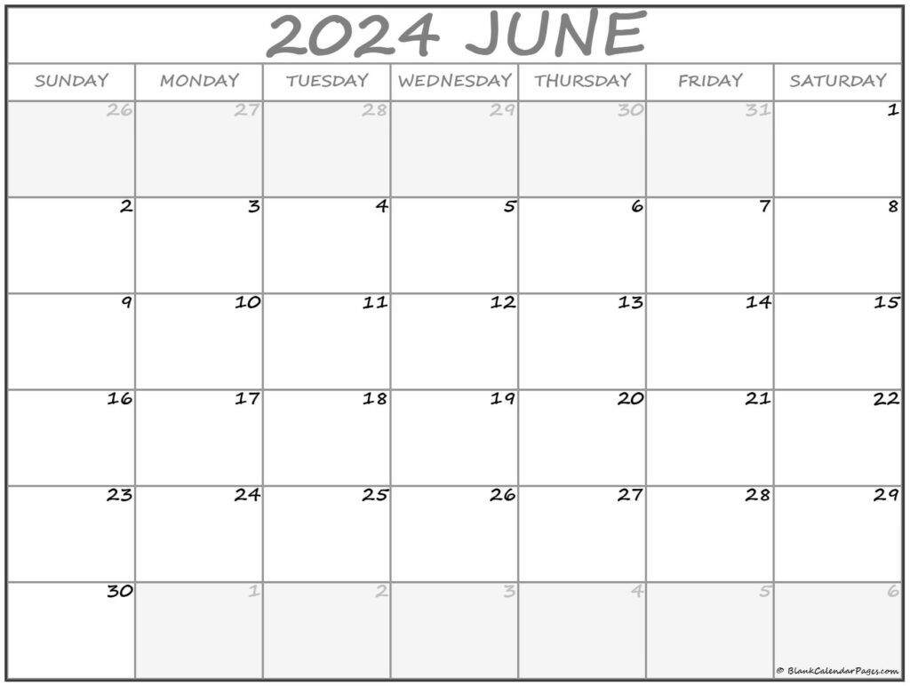 June 2024 Calendar Free Printable Calendar June 2024 Calendar Free 