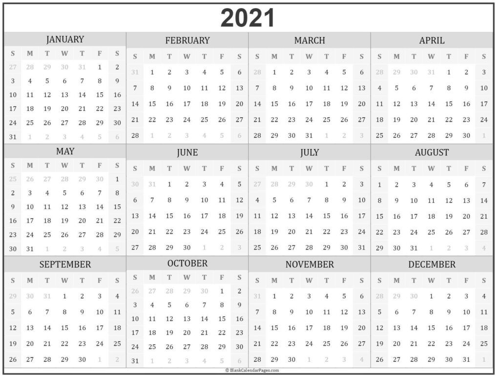 Microsoft Calendar Templates 2021 2 Page Per Month Printable Calendar