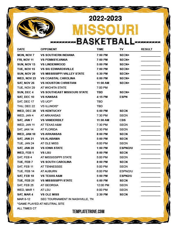 Mizzou 2024 Fall Calendar Printable Pdf Chlo Meghan