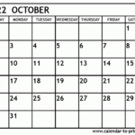 October 2022 Calendar Free Printable Calendar Pretty October 2022