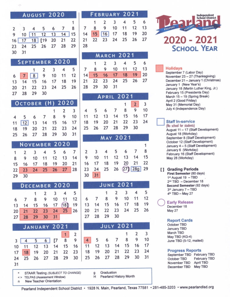 Pearland Isd Calendar 2022 23 Customize And Print