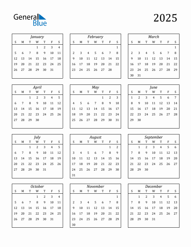 Printable Calendar 2025 PDF Your Essential Guide To Time Management 