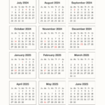 2024 2025 Calendar Printable