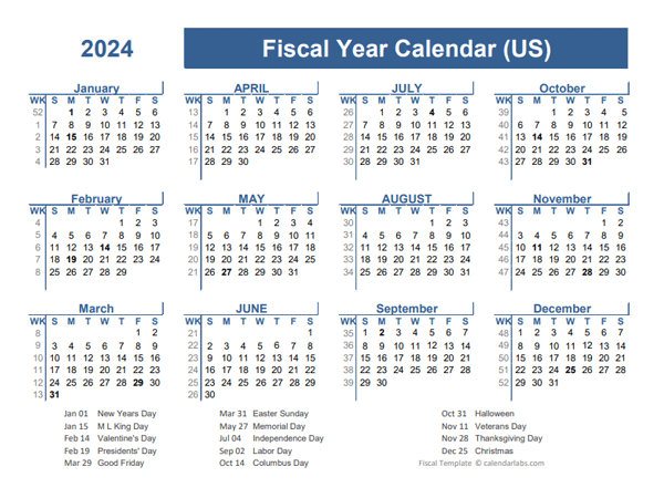 2024 2025 Fiscal Planner USA Free Printable Templates