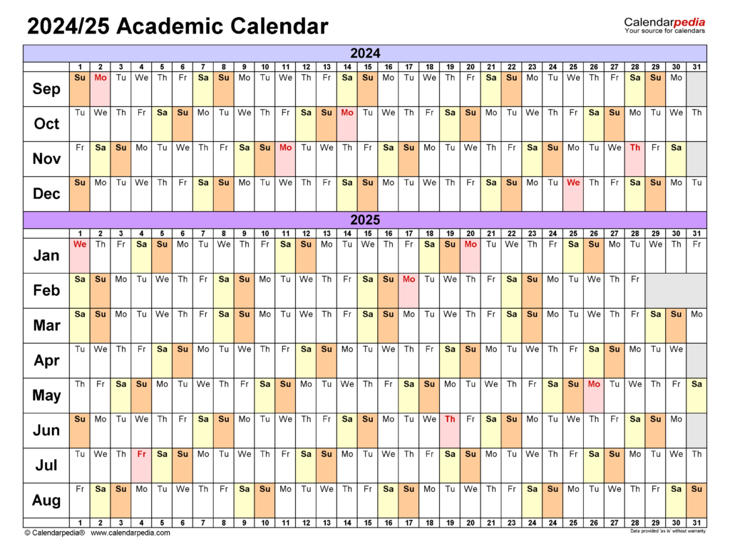 2024 And 2025 Calendar