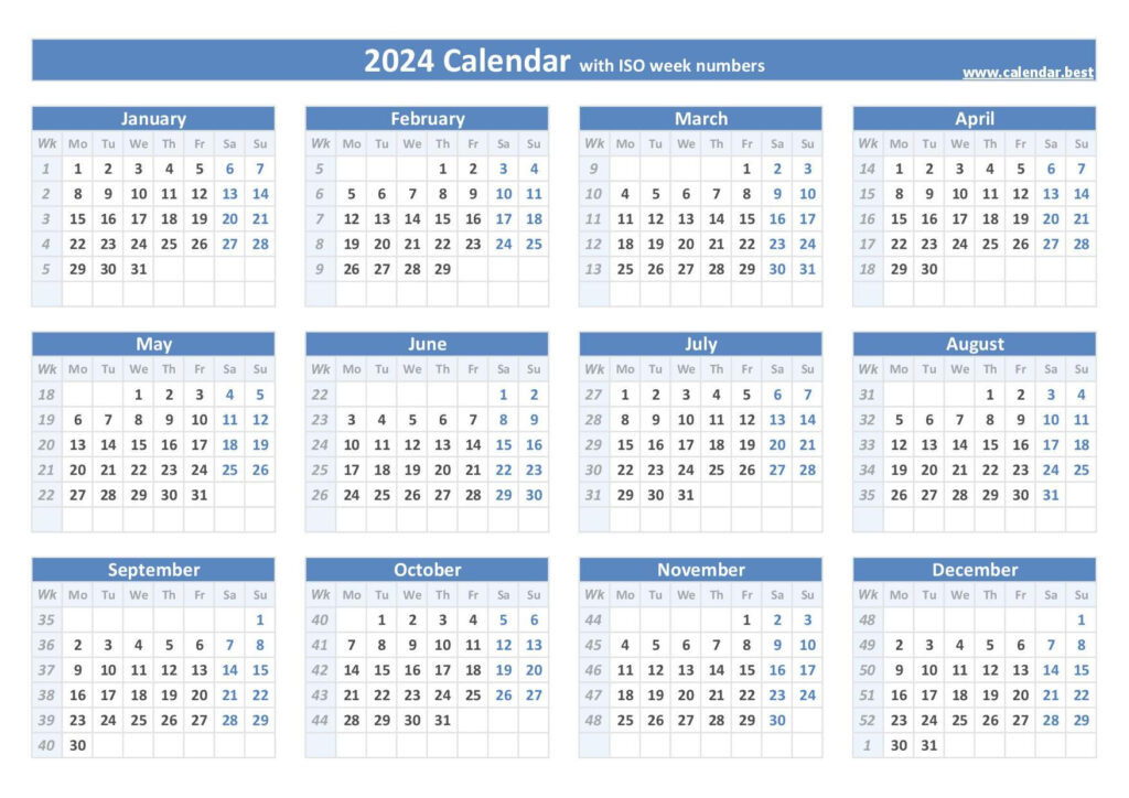 2024 Calendar Calendar best