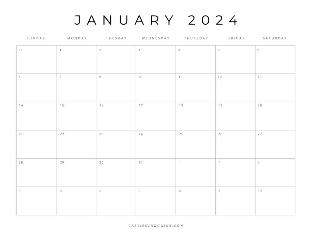 2024 Month By Month Printable Calendar Printable Online