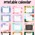 2024 Pretty Printable Calendar Drusy Nikolia