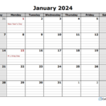 2024 Printable Landscape Monthly Calendar Free Printable Templates