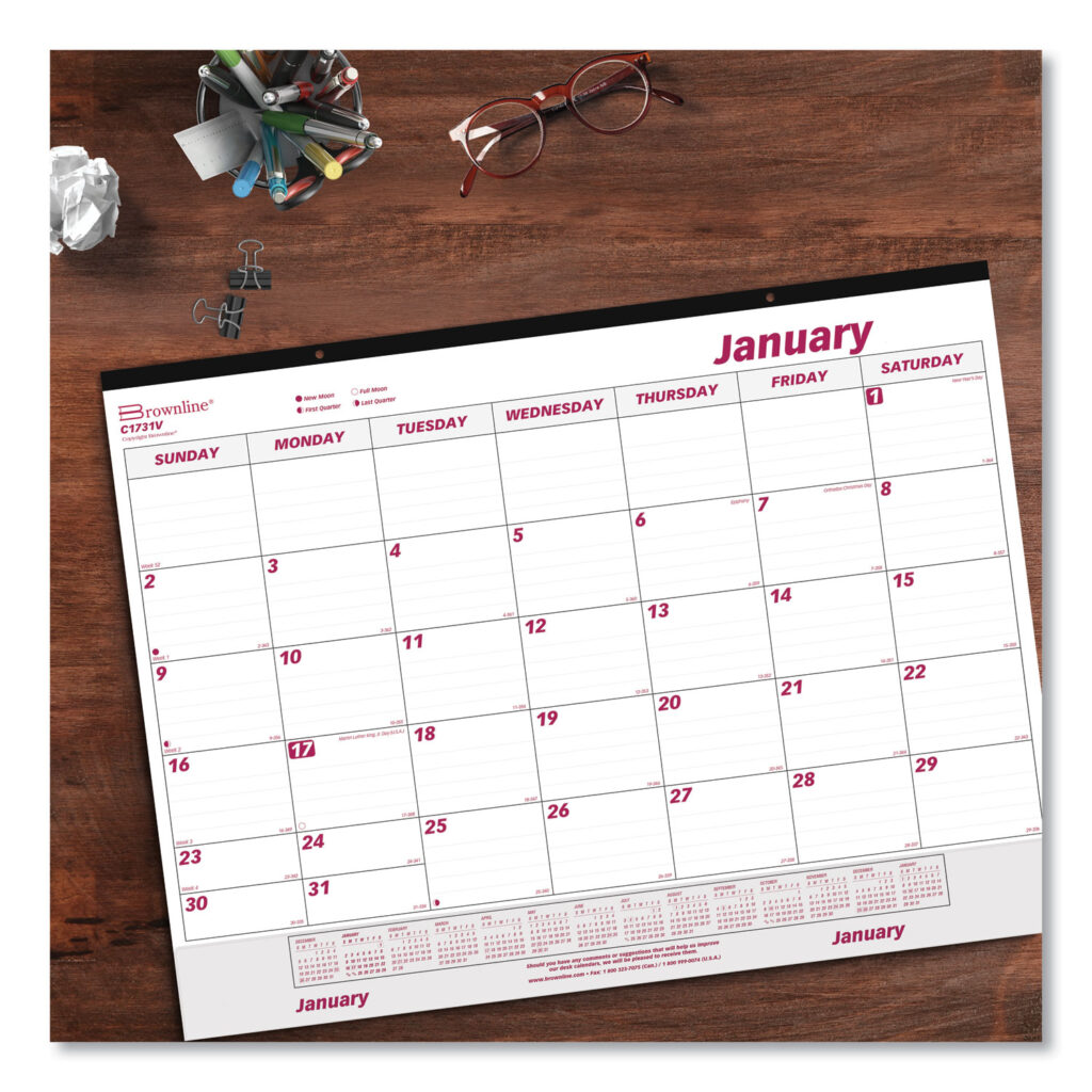 2025 22 X 17 Desk Calendar The Ultimate Organizational Tool Excel 