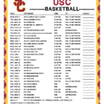 2025 Academic Calendar Usc Basketball Game Joby Corrina