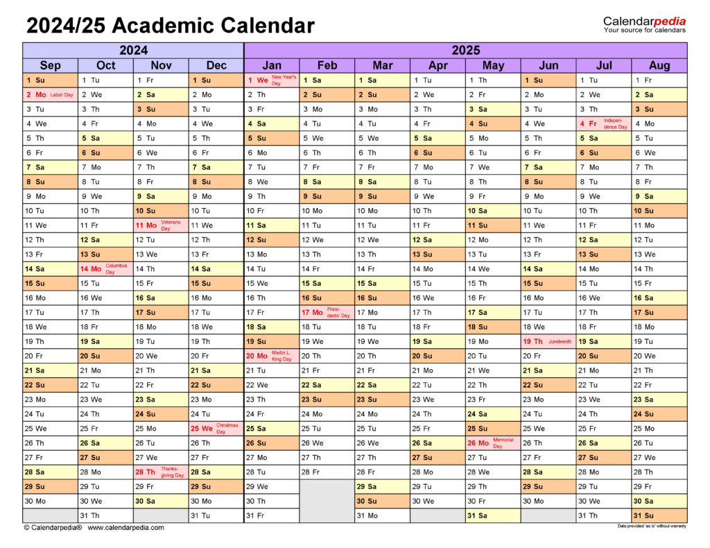 2025 And 2025 Academic Calendar Printable Monthly Pdf Elke Constancy