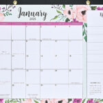 2025 Floral Desk Pad And Wall Calendar 11 X 17 12 Month Calendar