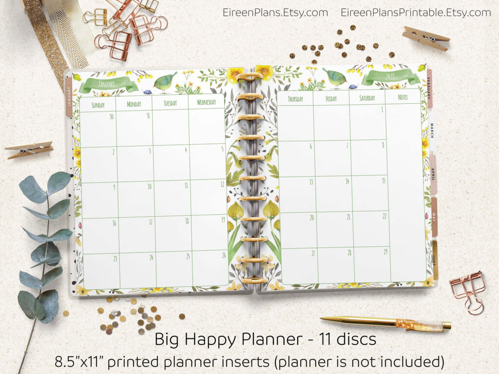 2025 Happy Planner Calendar Refill Emelia Ealasaid