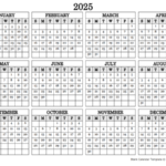 2025 Landscape Printable Calendar Free Printable Templates