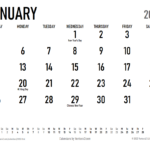 2025 Monthly Calendar Printable Free