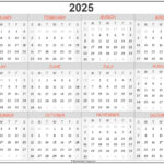 2025 Printable Calendar