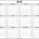 2025 Printable Yearly Calendar With Boxes Shara Delphine