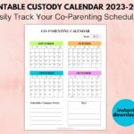 2025 Texas Custody Calendar Karel Marketa