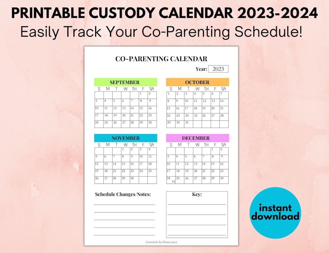 Texas Custody Calendar 2025 Printable Calendars 2025