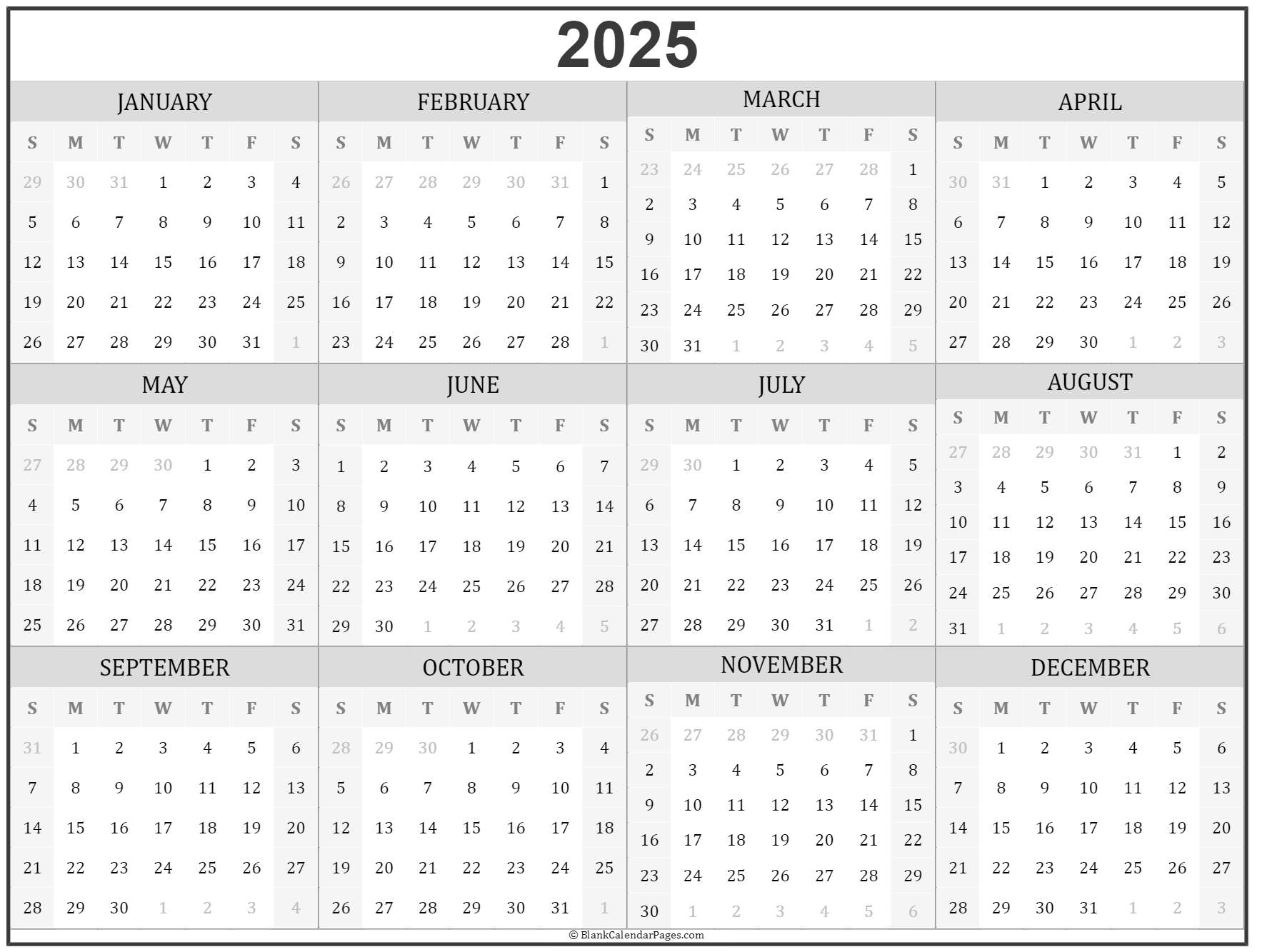 Calendar 2025 Printable Wiki 