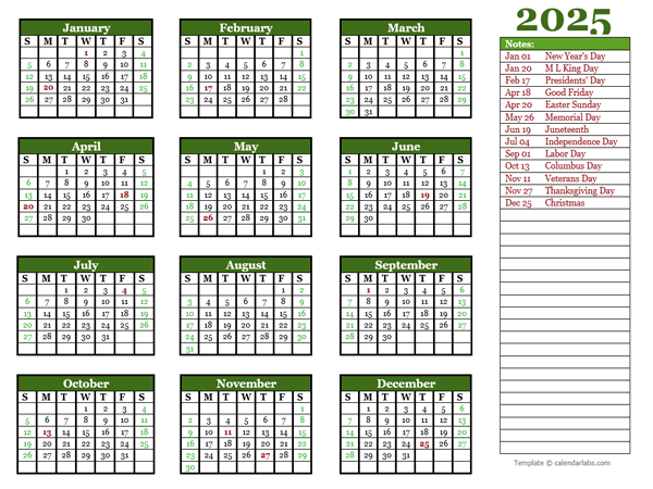 2025 Yearly Large Calendar For Wall Free Printable Templates