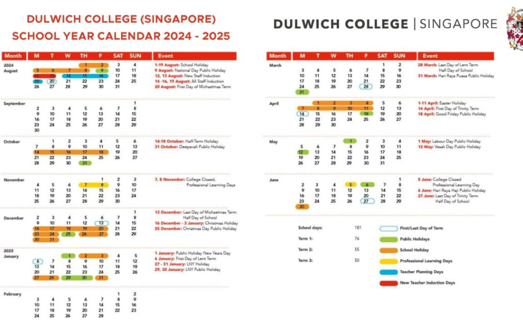 Academic Calendar 2024 2025 Dulwich College Singapore Term Dates 