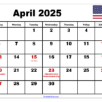 April 2025 Calendar With Holidays Easter Images Meris Sandra