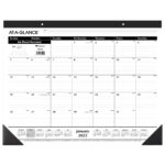 AT A GLANCE 2025 Monthly Desk Pad Calendar Large 21 34 X 17 Desk Pad