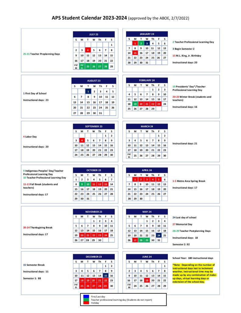 Atlanta Public School Calendar 2024 25 Goldy Lucretia