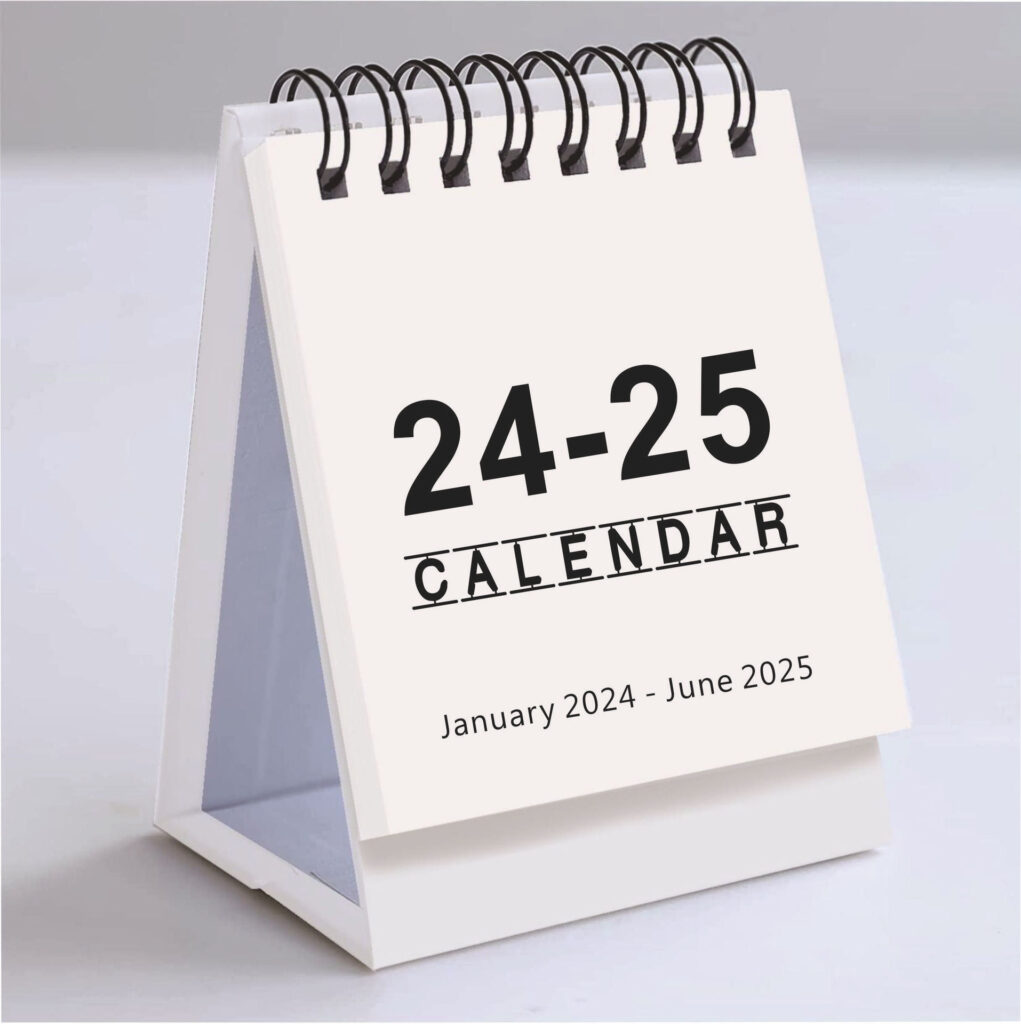 BESTONZON Mini Monthly Desk Calendars 2024 2025 Flip Standing Calendar