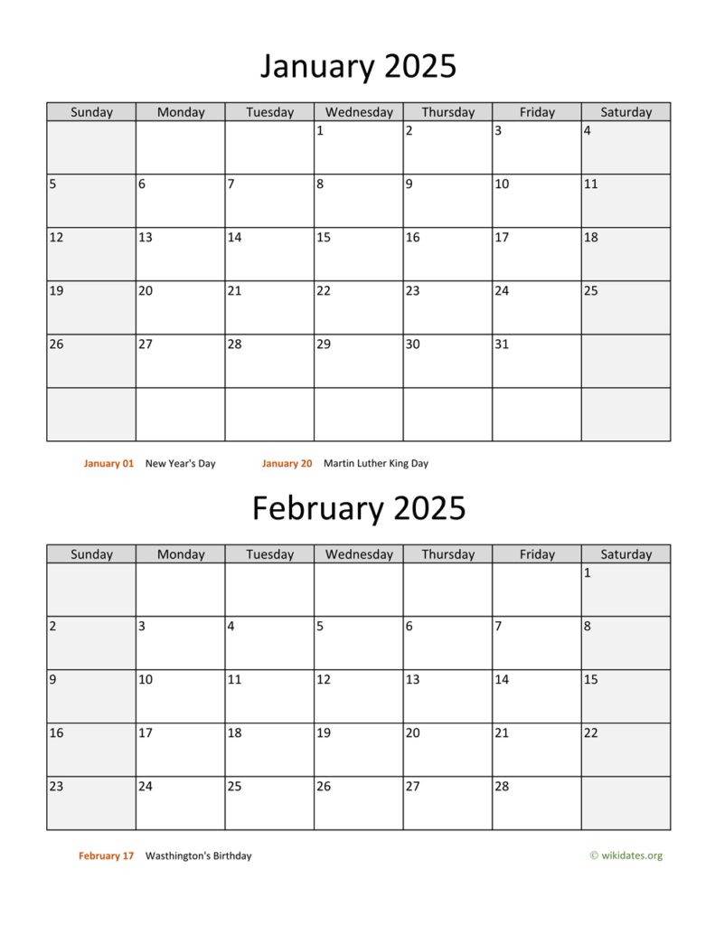 Calendar For January And February 2025 Jemmy Loretta