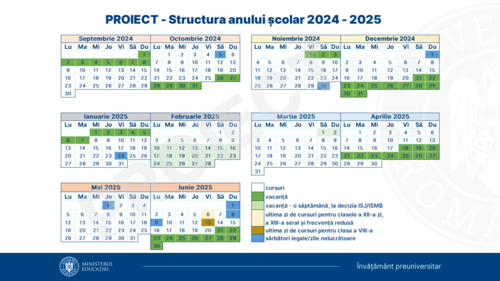 Calendar Scolar 2024 2025 Vrancea24