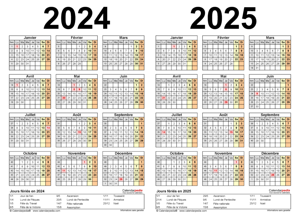 Calendrier Imprimable 2024 2025 Organisez Votre Vie Et Restez 