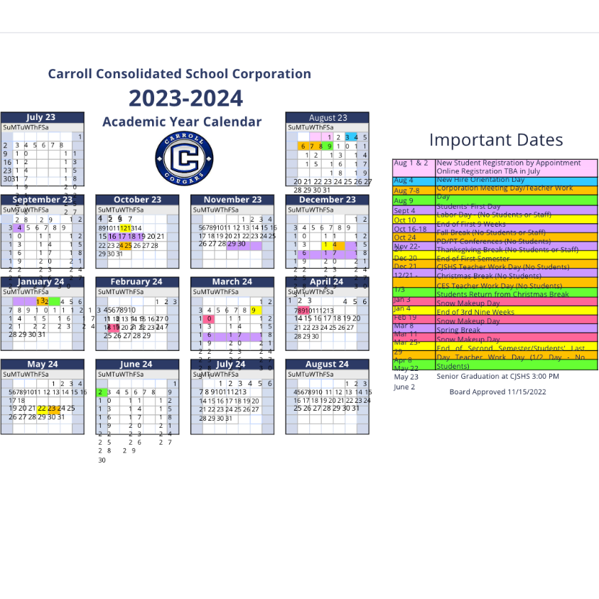 Carrollton School Calendar 2024 2025 Dania Electra