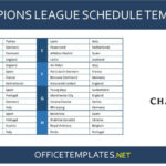 Champions Schedule 2025 John Morris