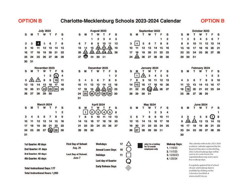 Cms Calendar 2024 2025 Charlotte Nc Us Holiday 2024 Calendar