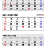 December 2024 January 2025 Calendar Images January 2024 Calendar