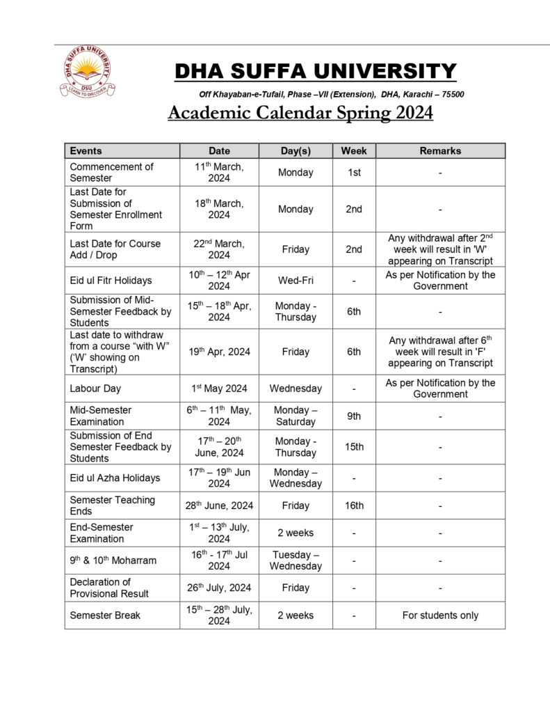 Dsu 2024 Academic Calendar February March 2024 Calendar