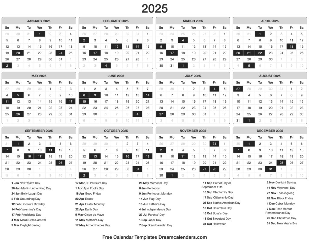 Easter 2025 A Comprehensive Calendar And Guide Design Printable 